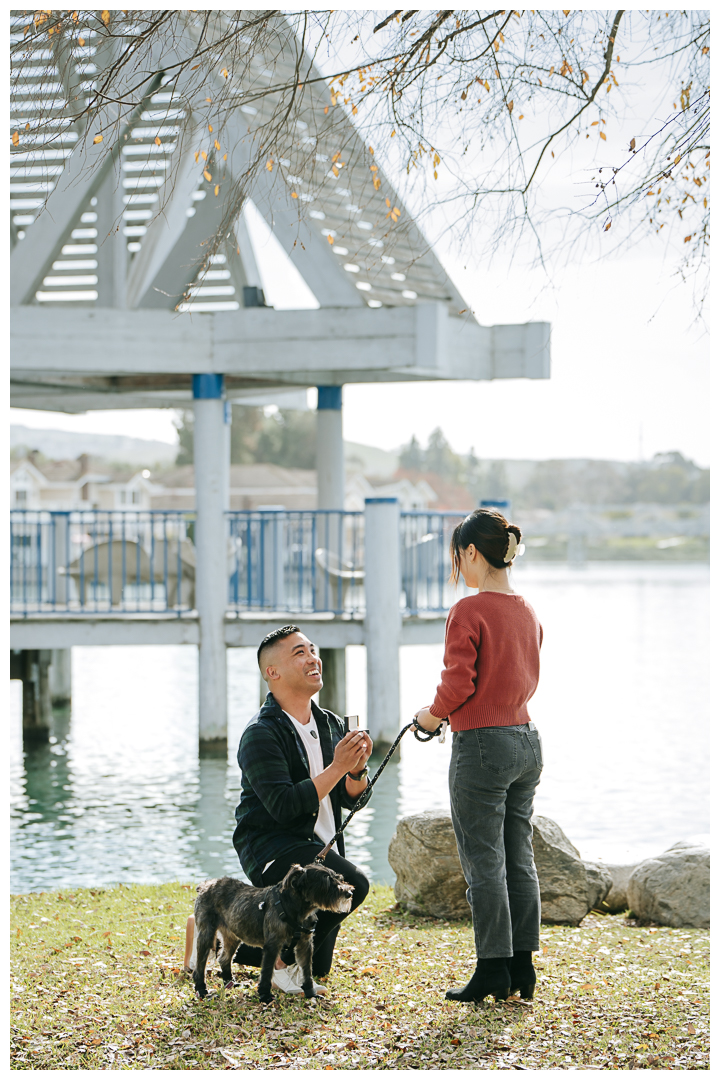 Surprise Proposal at Woodbridge Lake, Irvine, California