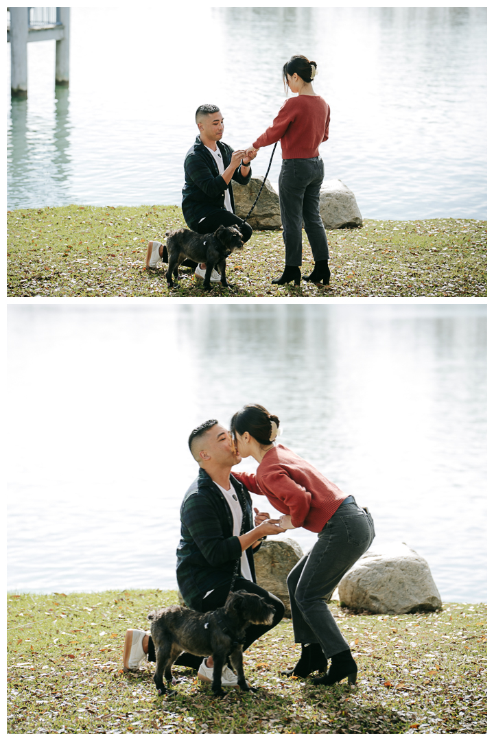 Surprise Proposal at Woodbridge Lake, Irvine, California