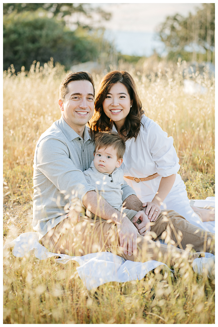 Family Photos with One Year Old at Roessler Point, Palos Verdes, Los Angeles, California