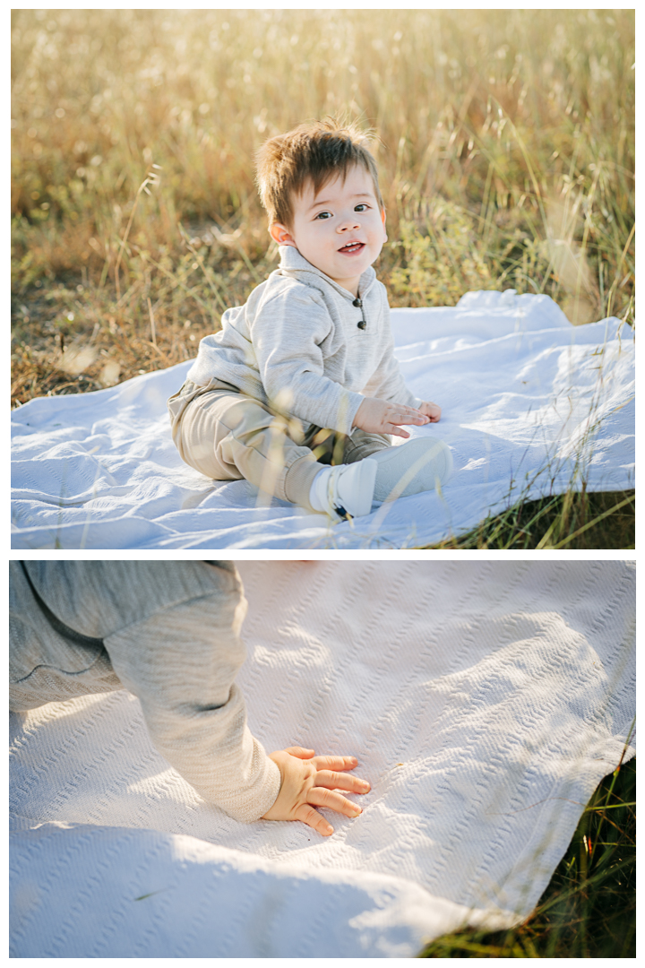 Family Photos with One Year Old at Roessler Point, Palos Verdes, Los Angeles, California