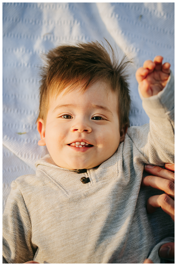 Family Photos with One Year Old at Roessler Point, Palos Verdes, Los Angeles, California