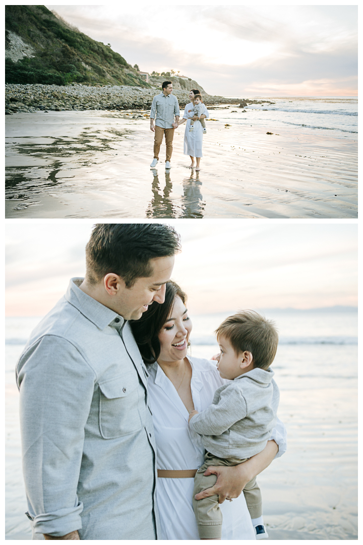 Family Photos with One Year Old at Roessler Point, Palos Verdes, Los Angeles, California