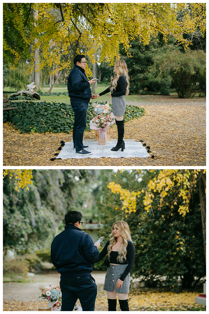 Surprise Proposal at Los Angeles County Arboretum in Arcadia, California