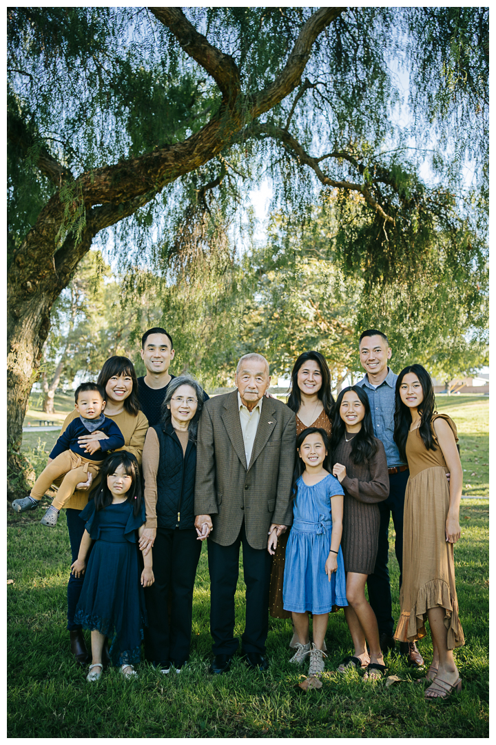 Multigeneration Family Photos at Delthorne Park in Torrance, California