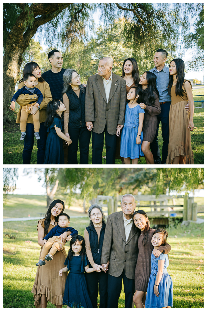 Multigeneration Family Photos at Delthorne Park in Torrance, California