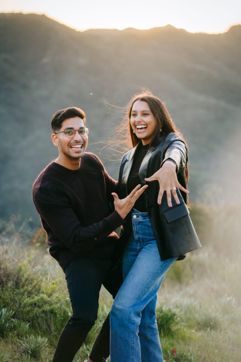 Surprise Proposal at a Secret Spot in Pacific Palisades, Top of the World, California California