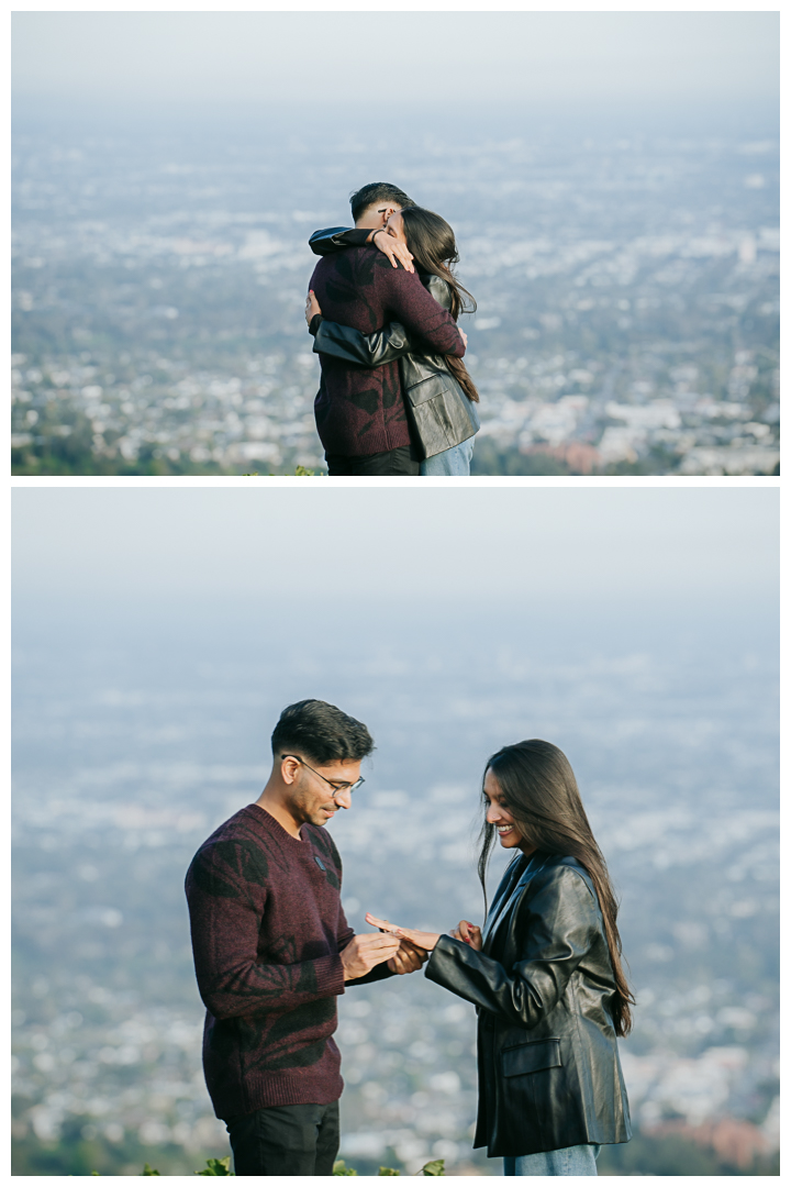 Surprise Proposal at a Secret Spot in Pacific Palisades, Top of the World, California California