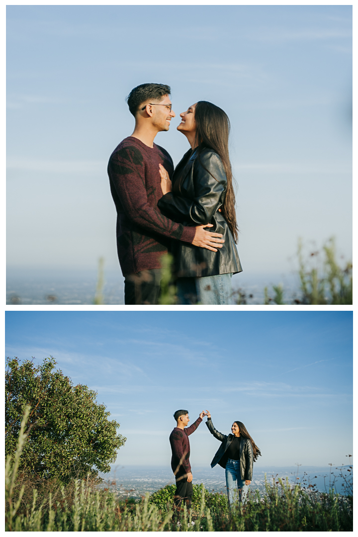 Surprise Proposal at a Secret Spot in Pacific Palisades, Top of the World, California California