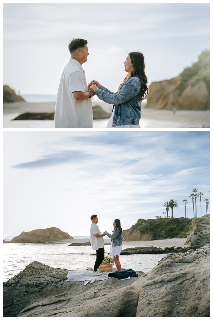 Laguna Beach Romantic Surprise Proposal at Treasure Island Beach | Monique & Garrett