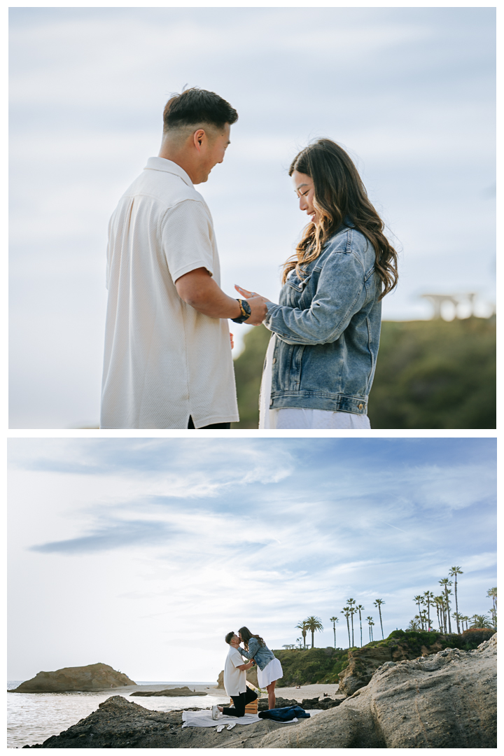 Laguna Beach Romantic Surprise Proposal at Treasure Island Beach | Monique & Garrett