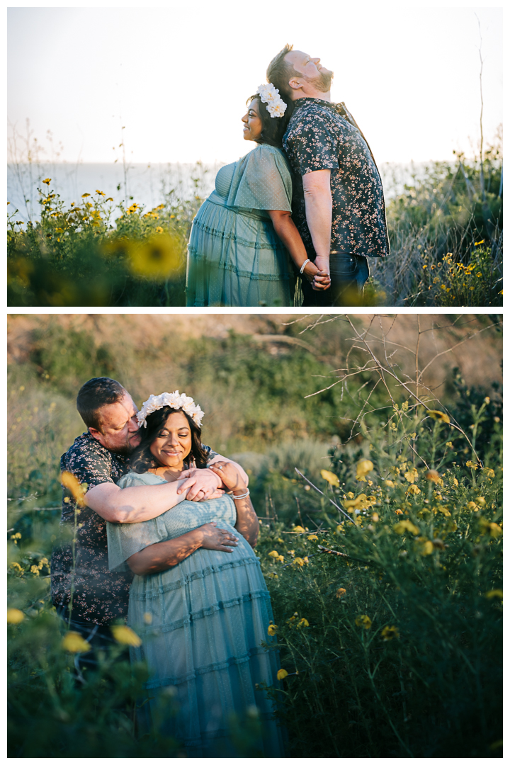 Palos Verdes Maternity Session at Sunset Golden Hour, Los Angeles, California