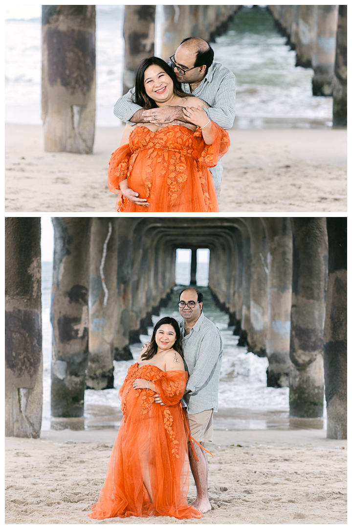 Manhattan Beach Pier Maternity Photos | Betty & Kevin