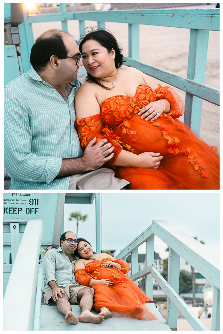 Manhattan Beach Pier Maternity Photos | Betty & Kevin