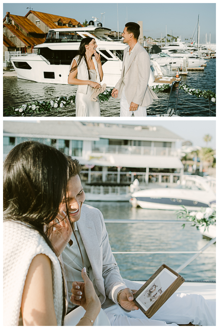 Romantic Boat Proposal in Newport Beach, California | Mary & Thomas