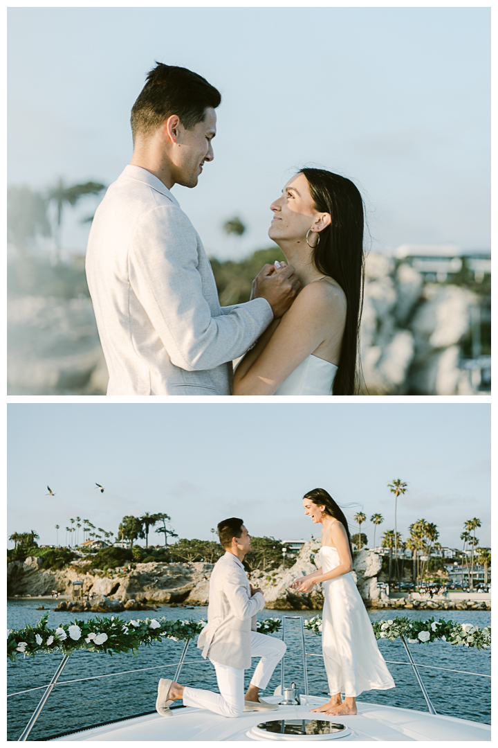 Romantic Boat Proposal in Newport Beach, California | Mary & Thomas