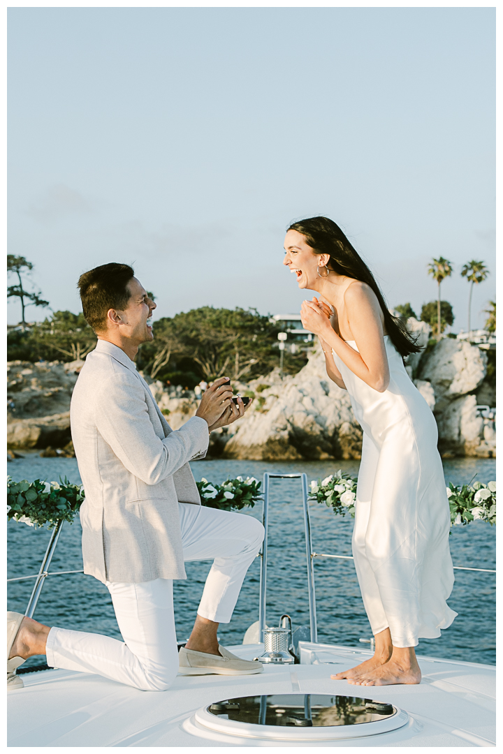 Romantic Boat Proposal in Newport Beach, California | Mary & Thomas