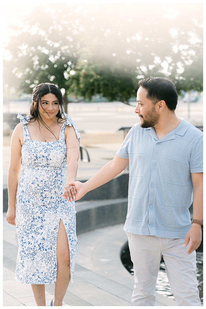 California Hollywood Park by SoFi Stadium Engagement Photoshoot | Leslie & Alfredo