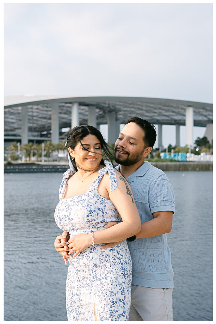 California Hollywood Park by SoFi Stadium Engagement Photoshoot | Leslie & Alfredo