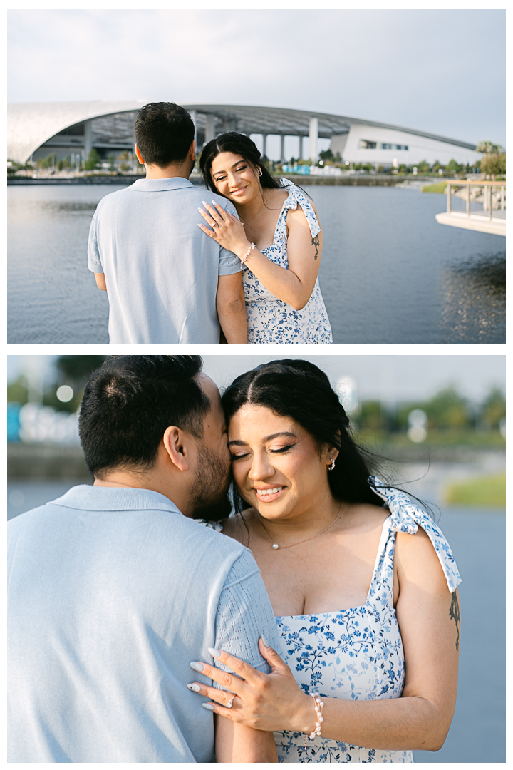 California Hollywood Park by SoFi Stadium Engagement Photoshoot | Leslie & Alfredo