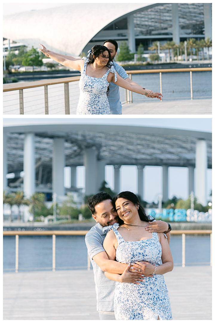 California Hollywood Park by SoFi Stadium Engagement Photoshoot | Leslie & Alfredo