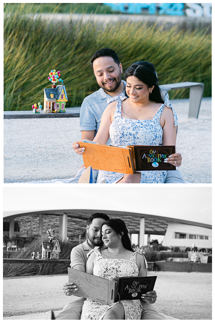 California Hollywood Park by SoFi Stadium Engagement Photoshoot | Leslie & Alfredo