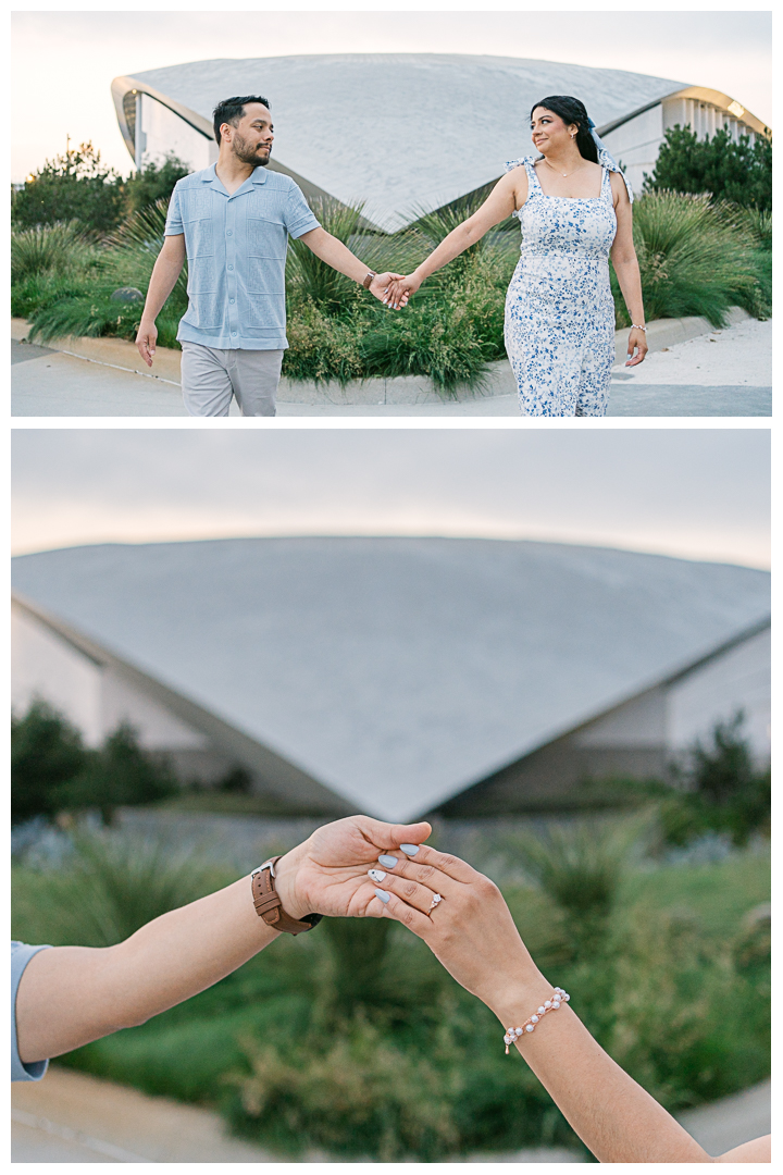 California Hollywood Park by SoFi Stadium Engagement Photoshoot | Leslie & Alfredo