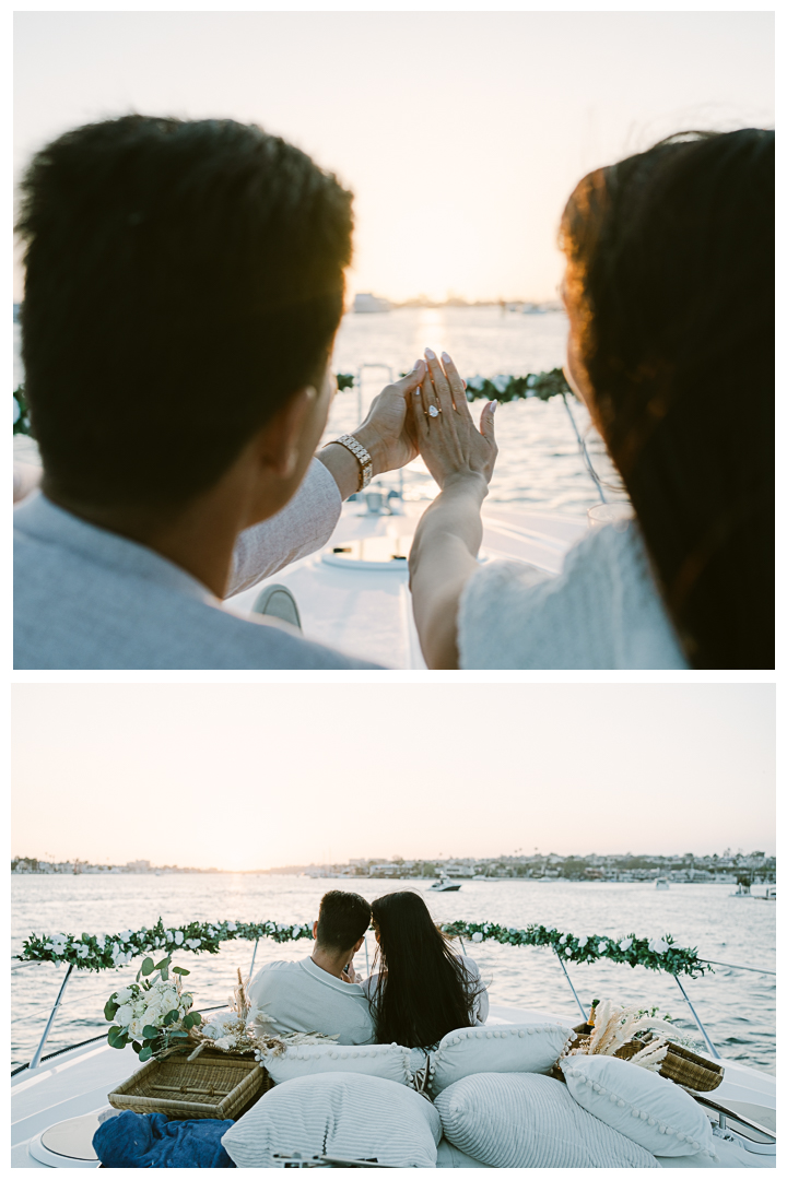 Romantic Boat Proposal in Newport Beach, California | Mary & Thomas