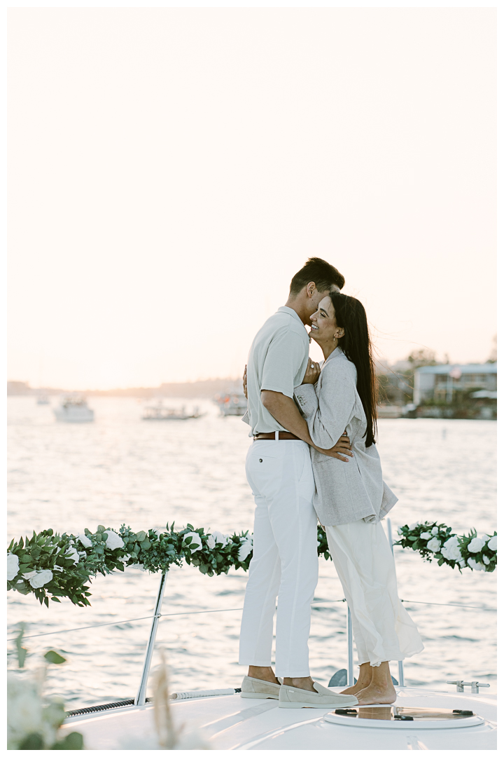 Romantic Boat Proposal in Newport Beach, California | Mary & Thomas