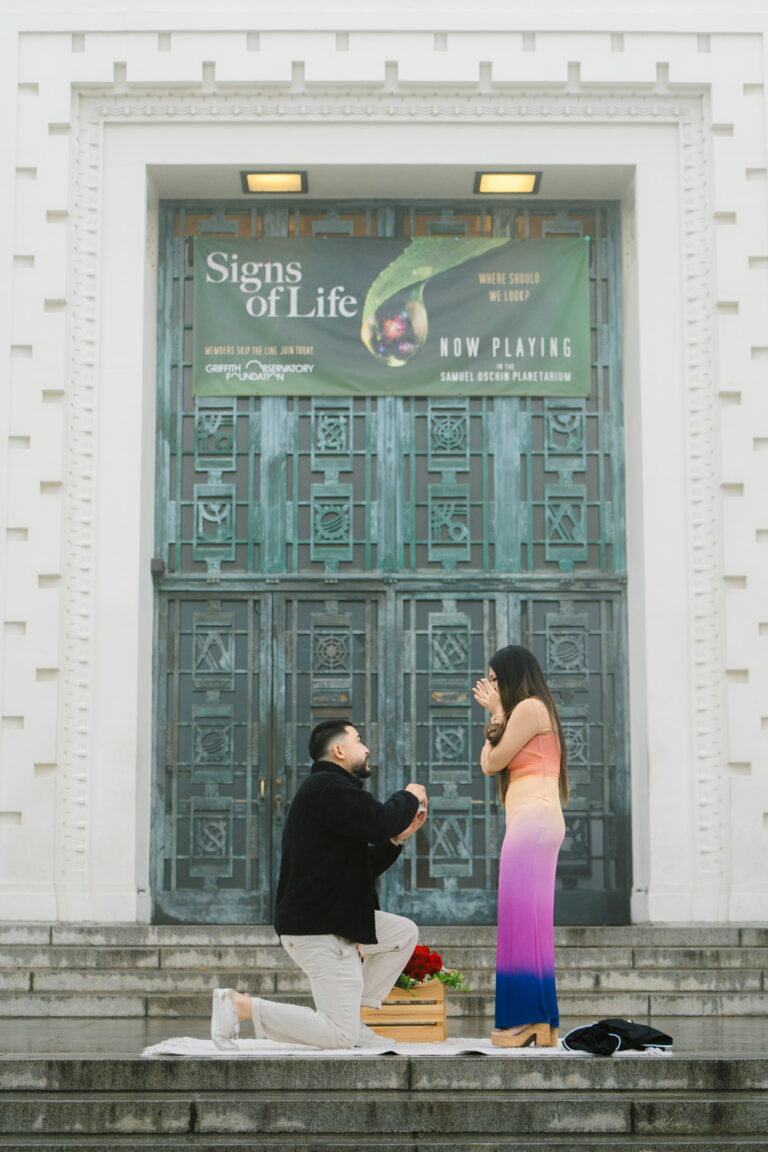 Griffith Observatory Proposal & Engagement Photos & Video | Kimberly & Kasey