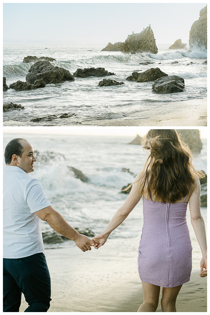 Malibu El Matador Beach Engagement Photos | Angie & Adili