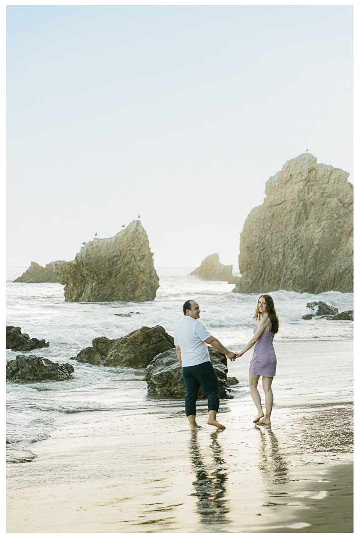 Malibu El Matador Beach Engagement Photos | Angie & Adili