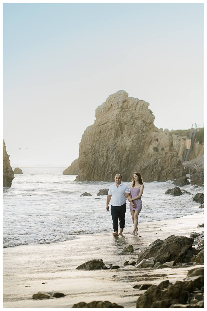 Malibu El Matador Beach Engagement Photos | Angie & Adili