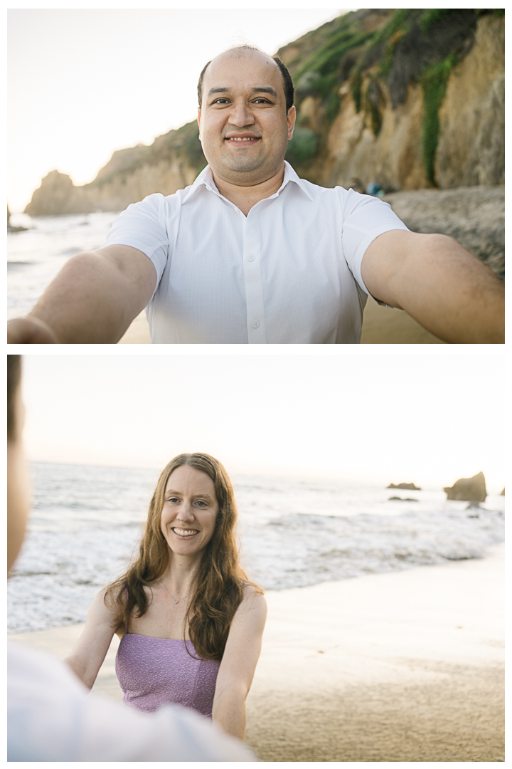 Malibu El Matador Beach Engagement Photos | Angie & Adili