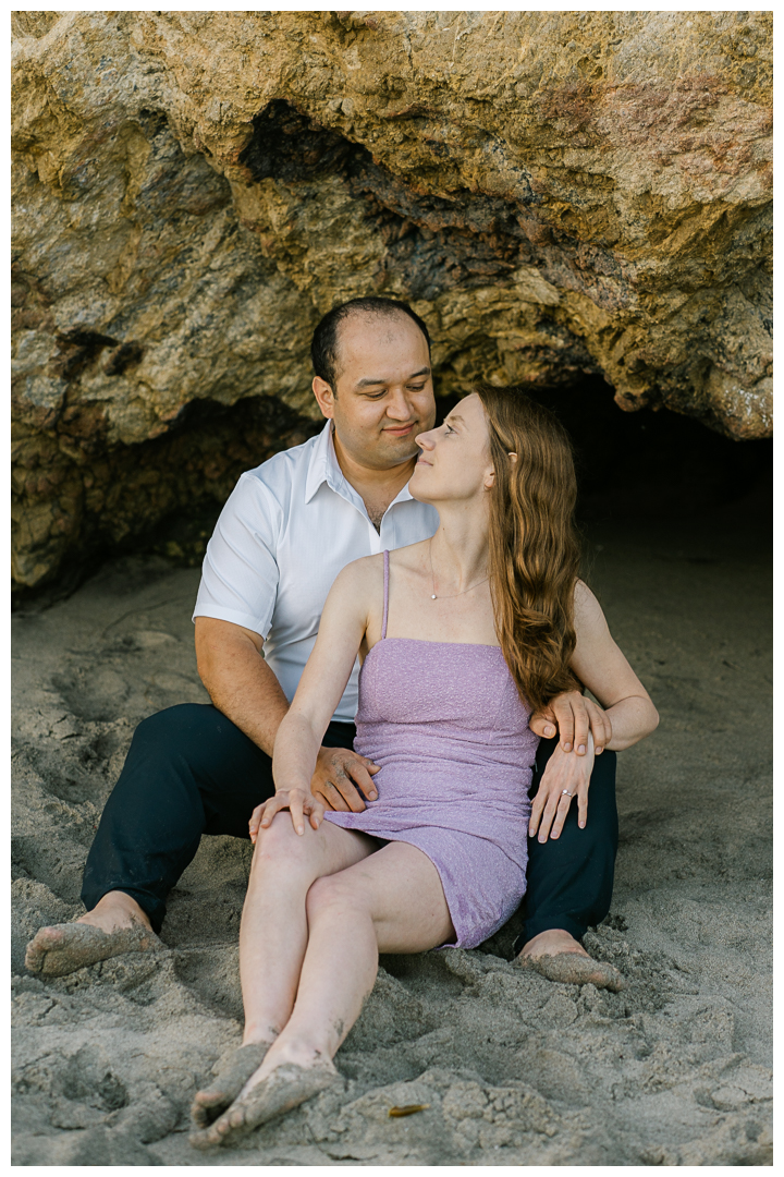 Malibu El Matador Beach Engagement Photos | Angie & Adili