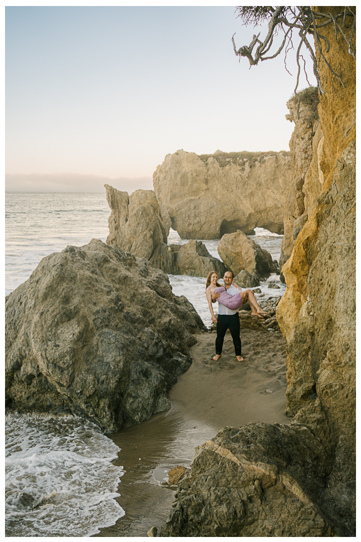 Malibu El Matador Beach Engagement Photos | Angie & Adili