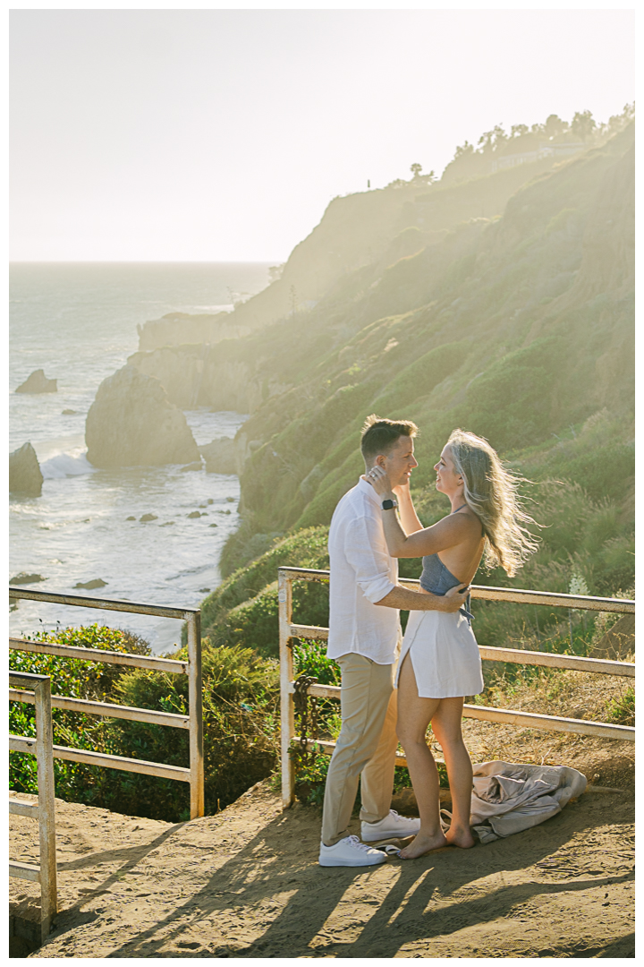 Malibu El Matador Beach Surprise Proposal & Engagement | Beth & Ian