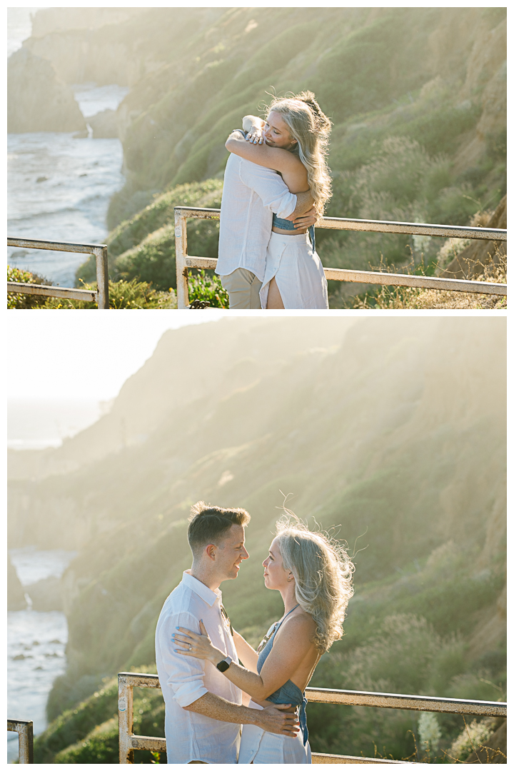 Malibu El Matador Beach Surprise Proposal & Engagement | Beth & Ian