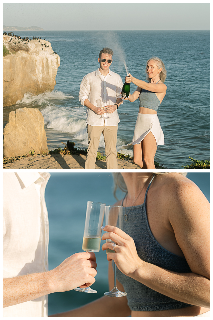 Malibu El Matador Beach Surprise Proposal & Engagement | Beth & Ian