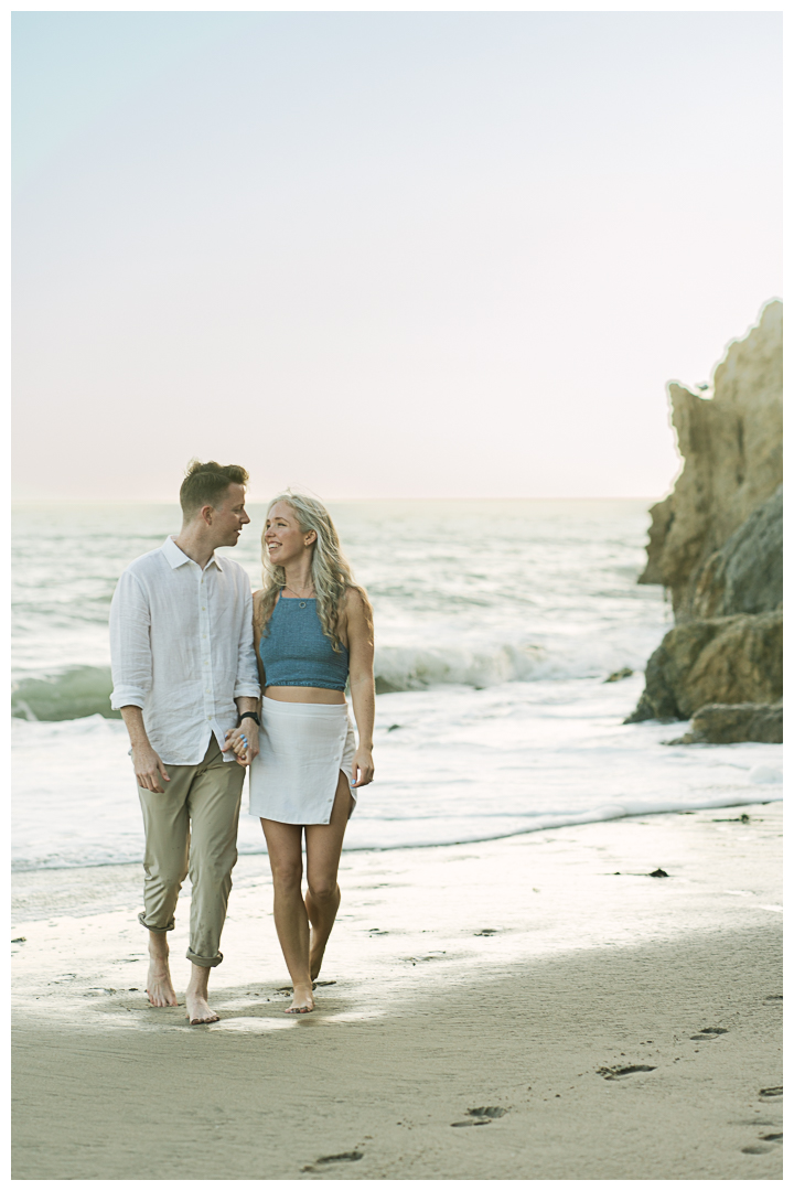 Malibu El Matador Beach Surprise Proposal & Engagement | Beth & Ian