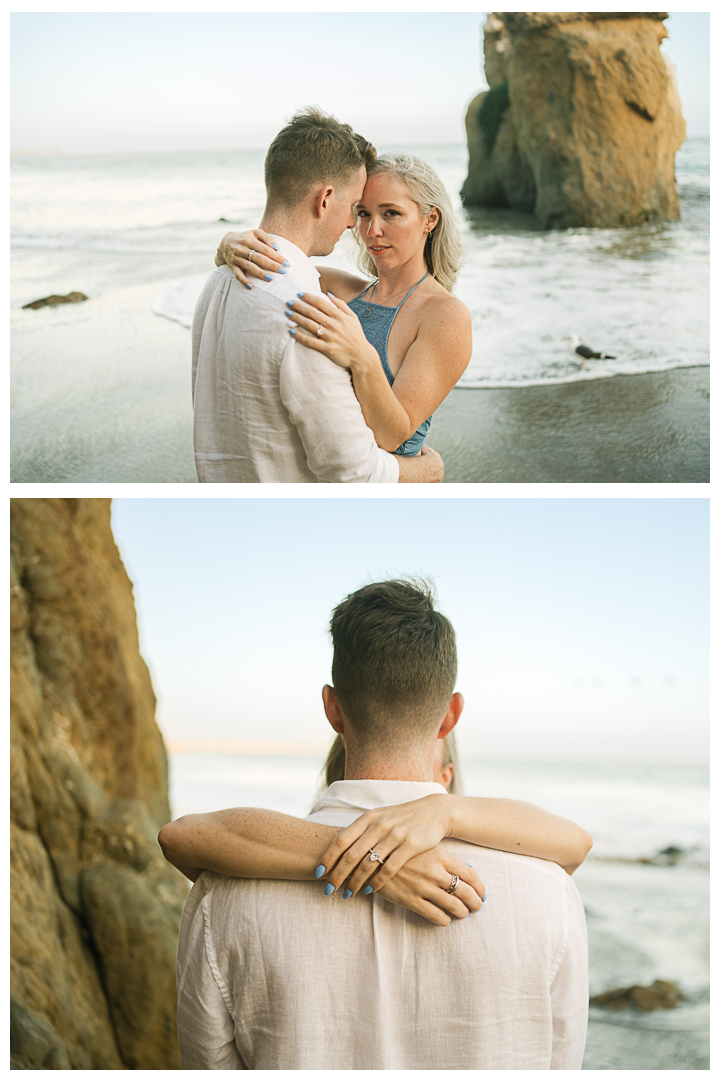 Malibu El Matador Beach Surprise Proposal & Engagement | Beth & Ian