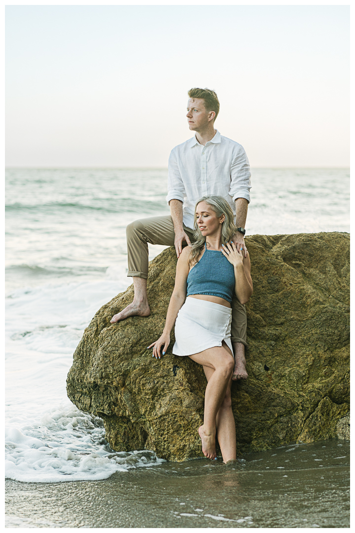 Malibu El Matador Beach Surprise Proposal & Engagement | Beth & Ian