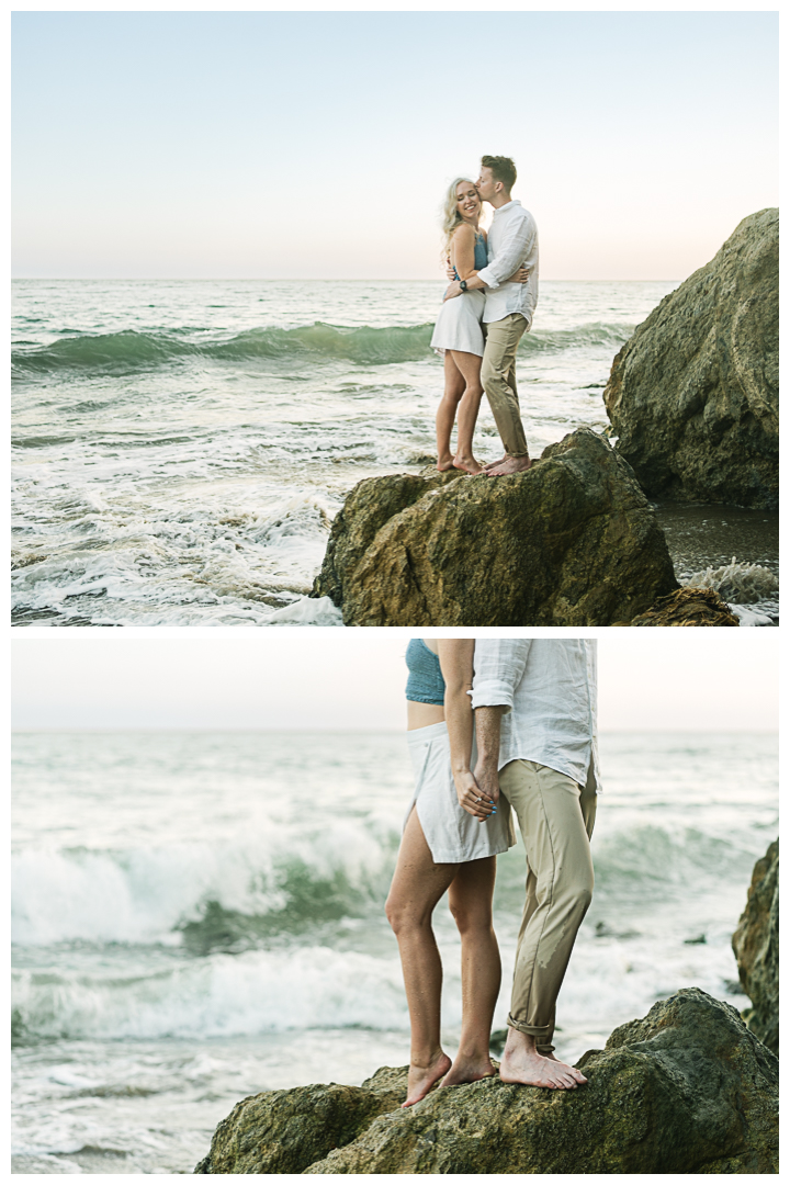 Malibu El Matador Beach Surprise Proposal & Engagement | Beth & Ian