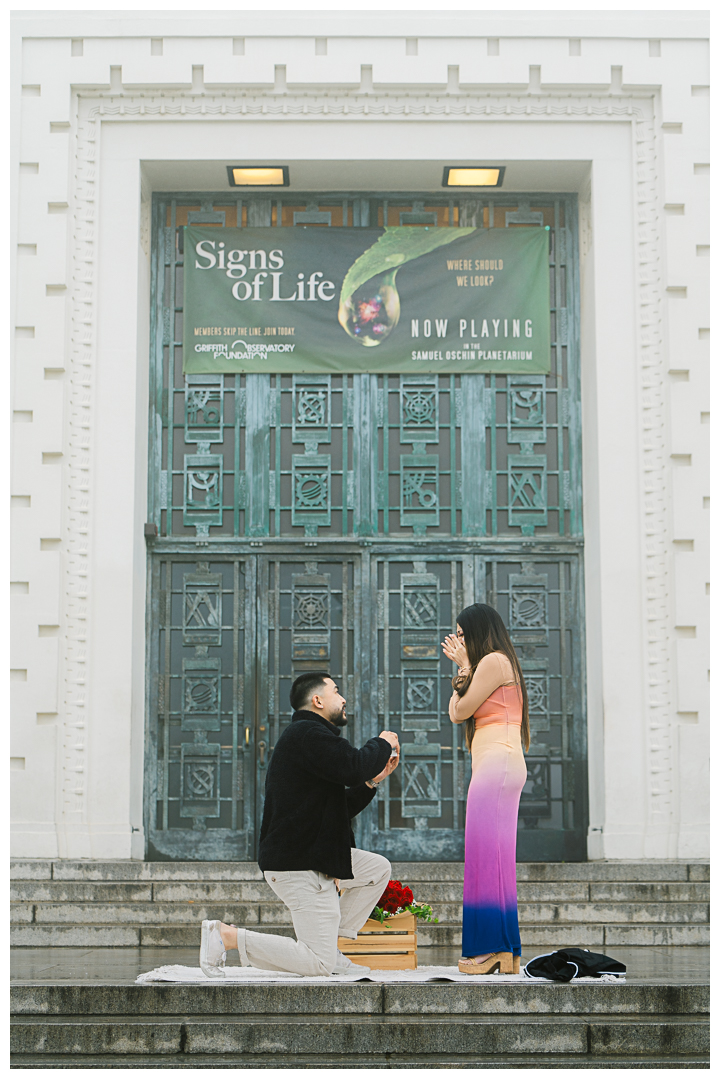 Griffith Observatory Proposal & Engagement Photos & Video | Kimberly & Kasey