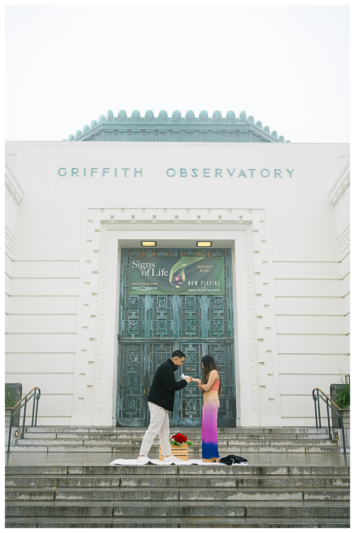 Griffith Observatory Proposal & Engagement Photos & Video | Kimberly & Kasey