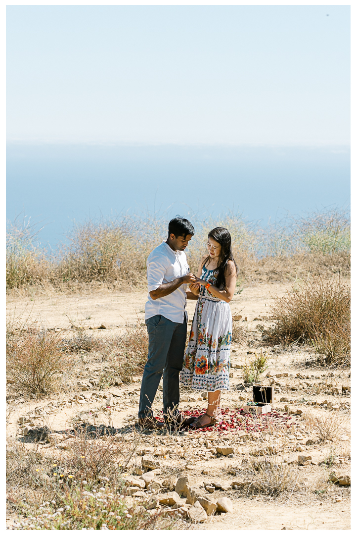 The Labyrinth at Tuna Canyon Park Surprise Proposal & Engagement | Grace & Sachith |