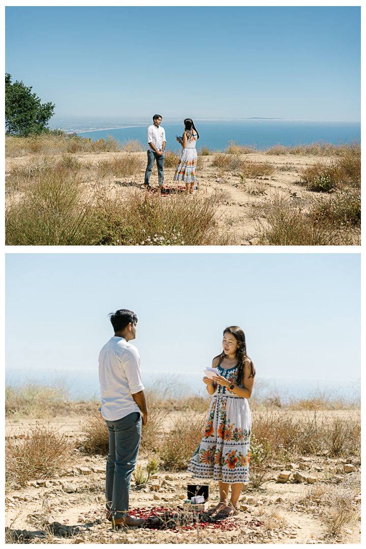 The Labyrinth at Tuna Canyon Park Surprise Proposal & Engagement | Grace & Sachith |