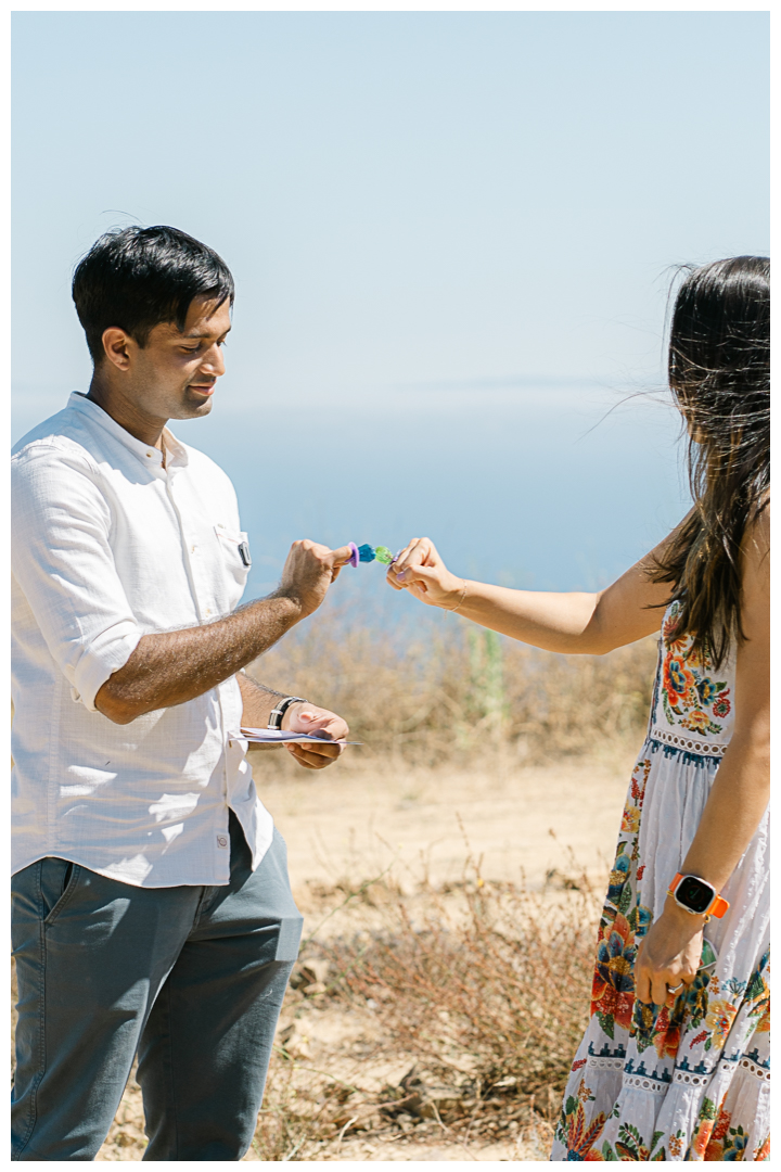 The Labyrinth at Tuna Canyon Park Surprise Proposal & Engagement | Grace & Sachith |