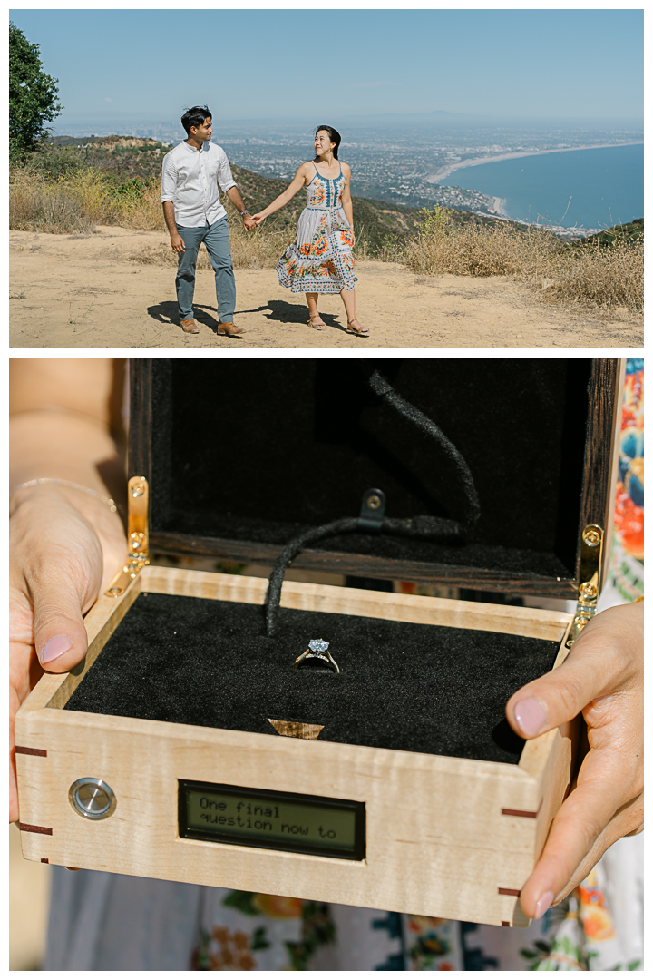 The Labyrinth at Tuna Canyon Park Surprise Proposal & Engagement | Grace & Sachith |