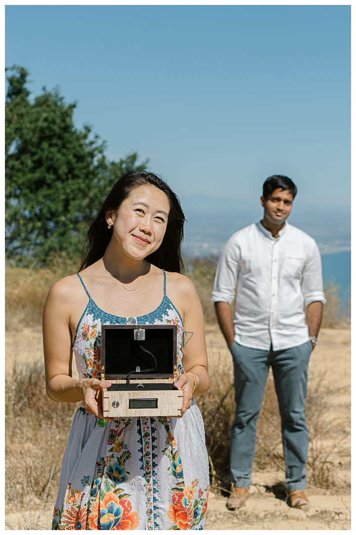 The Labyrinth at Tuna Canyon Park Surprise Proposal & Engagement | Grace & Sachith |