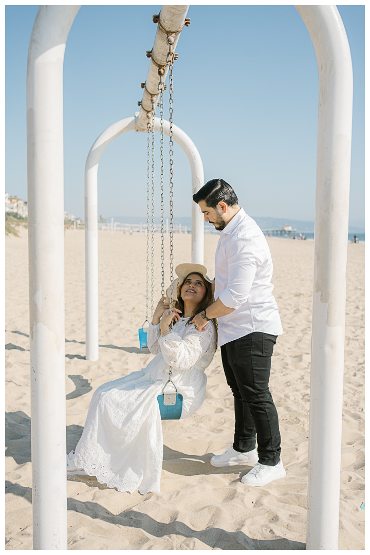 Los Angeles Couple's Portraits at Manhattan Beach